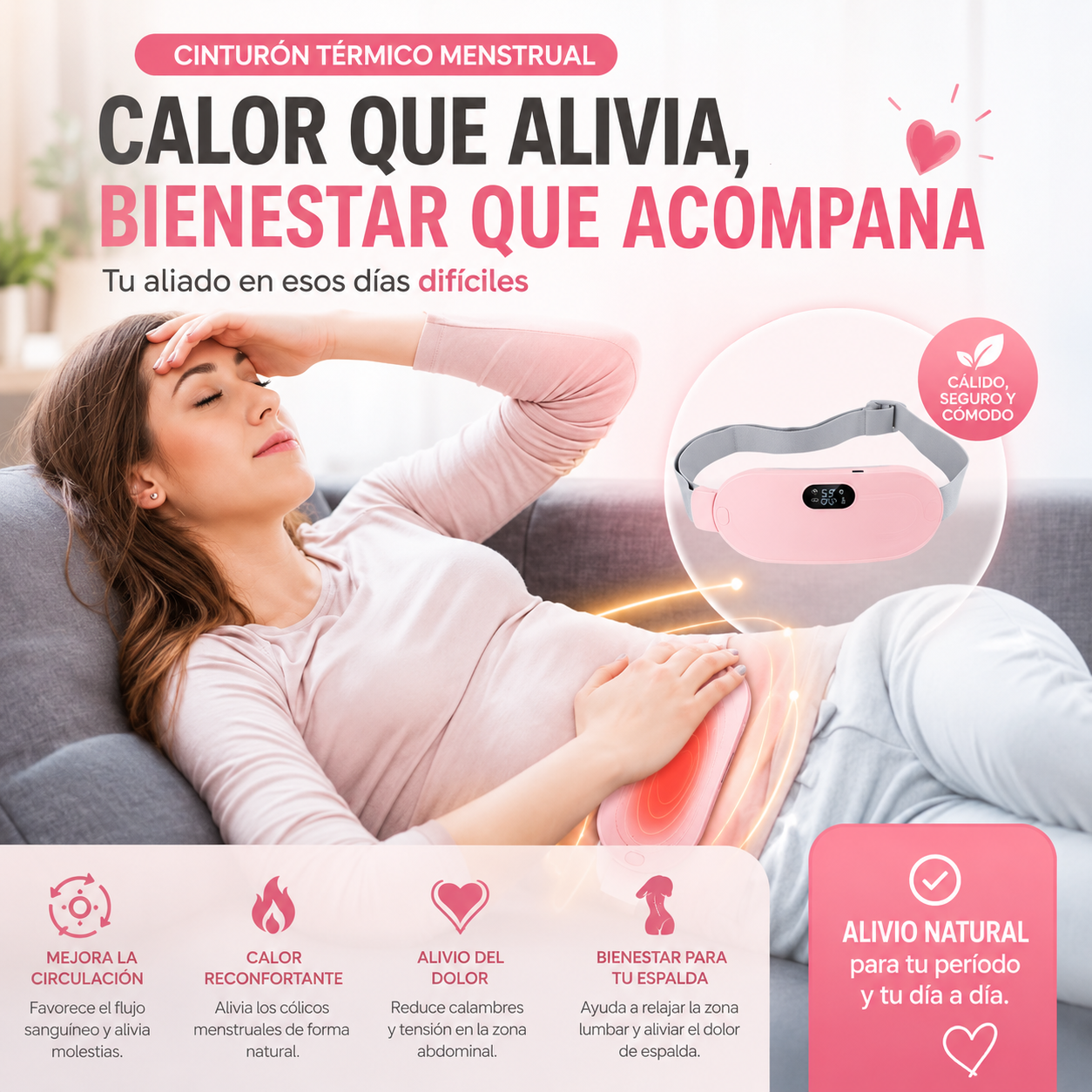 Cinturón térmico menstrual